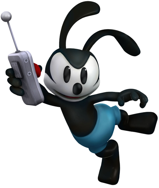 Oswald The Lucky Rabbit Png Transparent Picture (black)