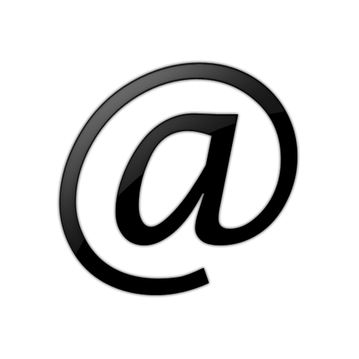 At Sign Png Picture (white, black, silver, lavender, gray)