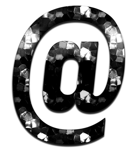 At Sign Transparent Background (white, black)