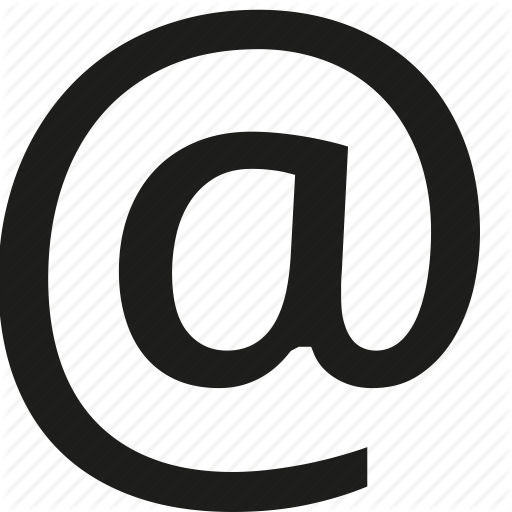 At Sign Transparent Images Png (black, indigo)