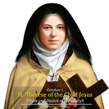 St.Therese Of The Child Jesus Png Free Download (black)