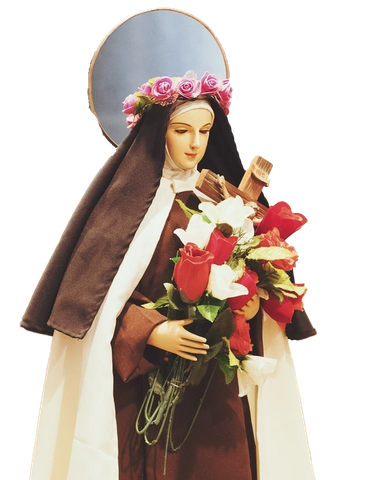 St.Therese Of The Child Jesus Transparent Background (beige, black)