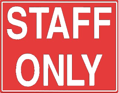 Staff Only Png High Quality Image (chocolate, salmon, white, silver)