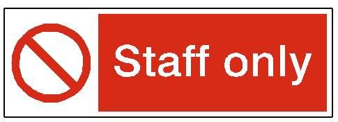 Staff Only Png Image (chocolate, gray, white, black, red)