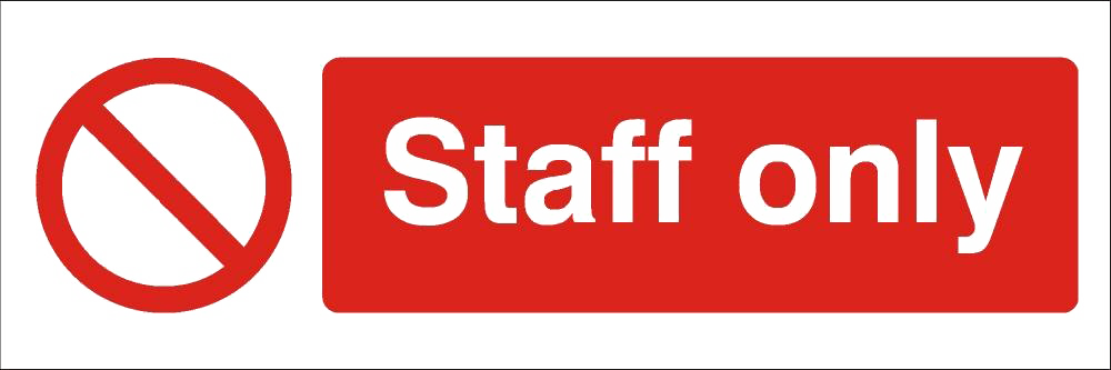 Staff Only Png Picture (chocolate, lavender, red, white)