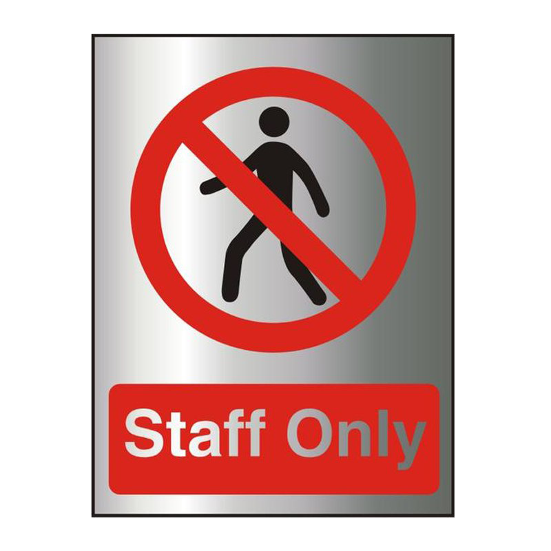 Staff Only Sign Png High Quality Image (gray, red, white, silver)