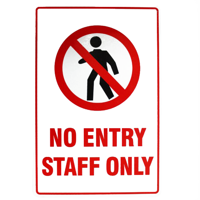 Staff Only Sign Png Photo (lavender, white)