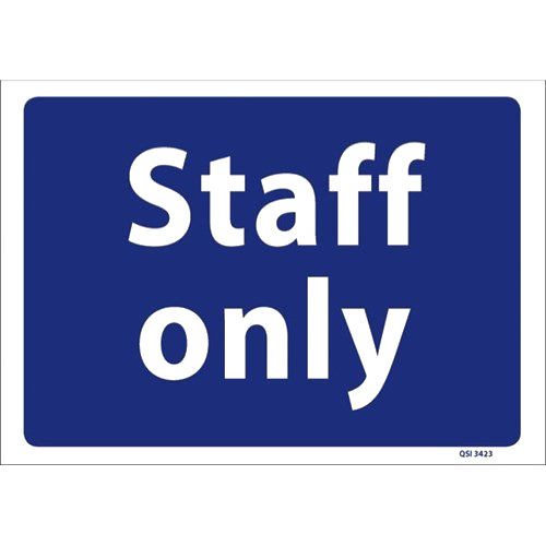 Staff Only Sign (lavender, navy, white)