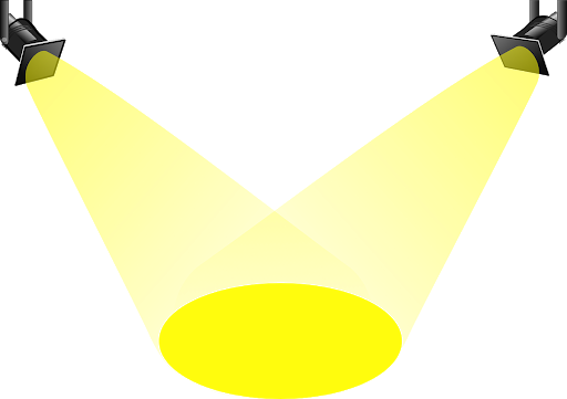 Stage Spotlight Png File (yellow, black)