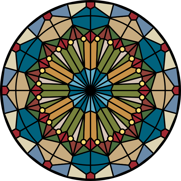 Stained Glass Art Png Hd Isolated (salmon, teal, black, silver, gray)