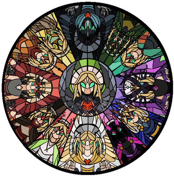 Stained Glass Art Png Hd (gray, black)