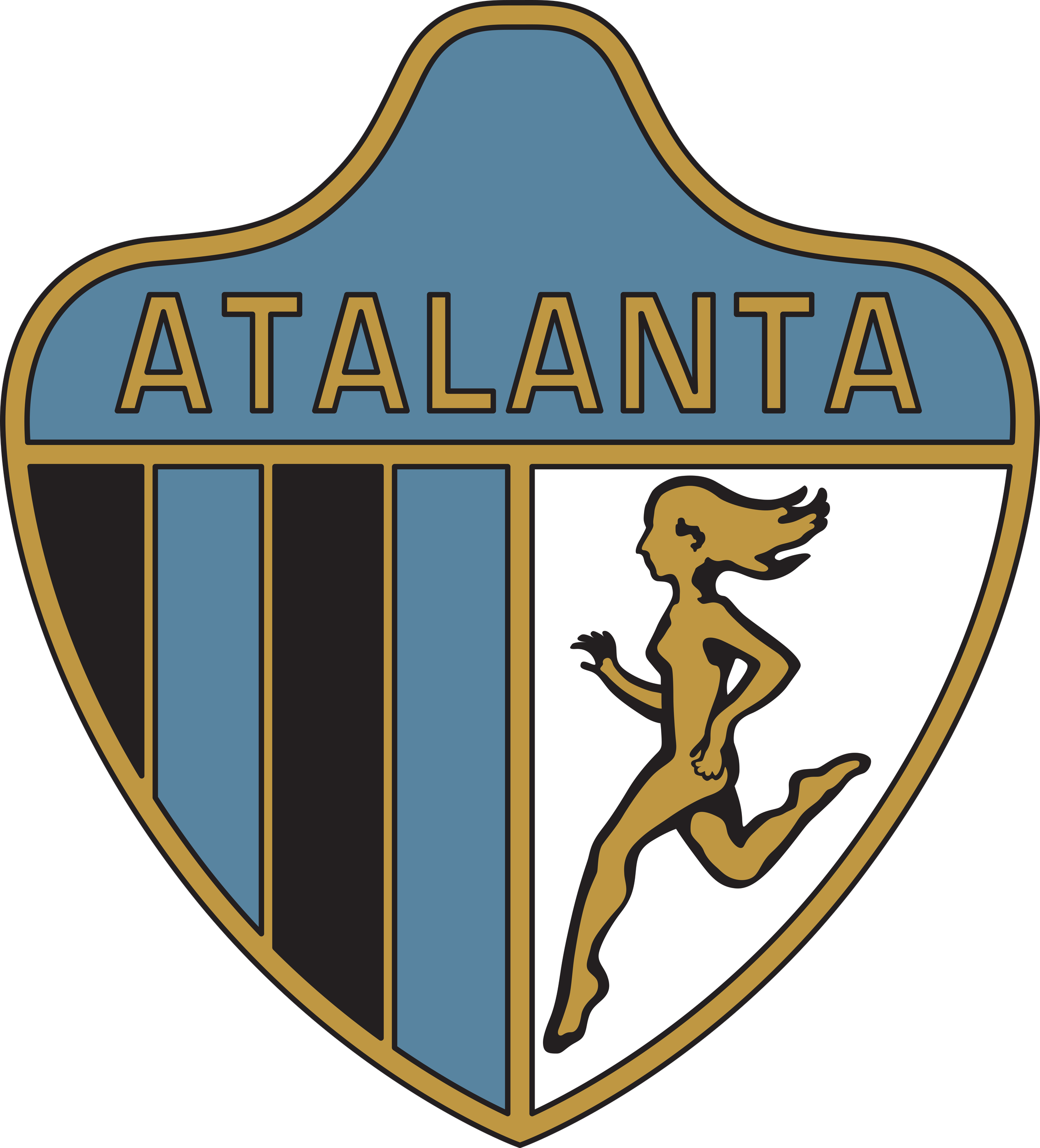 Atalanta B.C Png File (white, black, gray, chocolate)