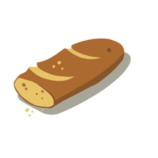 Italian Baguette Bread Png Clipart (chocolate, olive, black, silver, salmon)