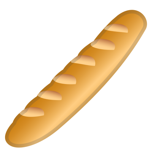 Italian Baguette Bread Png File (black, pink, chocolate, salmon)