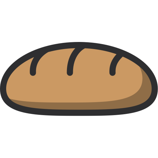 Italian Baguette Bread Png Transparent Image (black, gray, salmon)