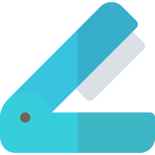 Stapler Construction And Tools Free Png Icon (greenish blue, lavender, black, teal)