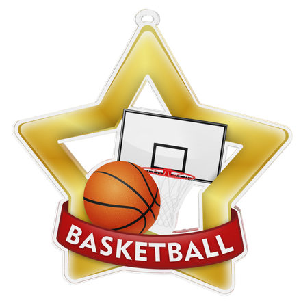 Star Basketball Medal Transparent Png (black, lavender)