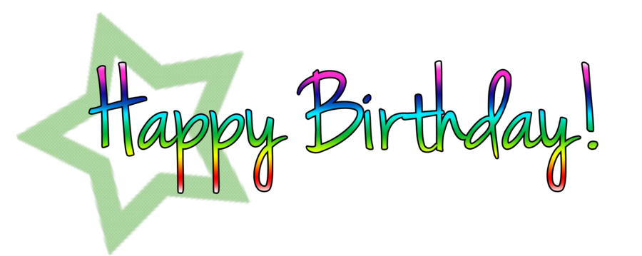 Star Birthday Text Transparent Png (silver, black)