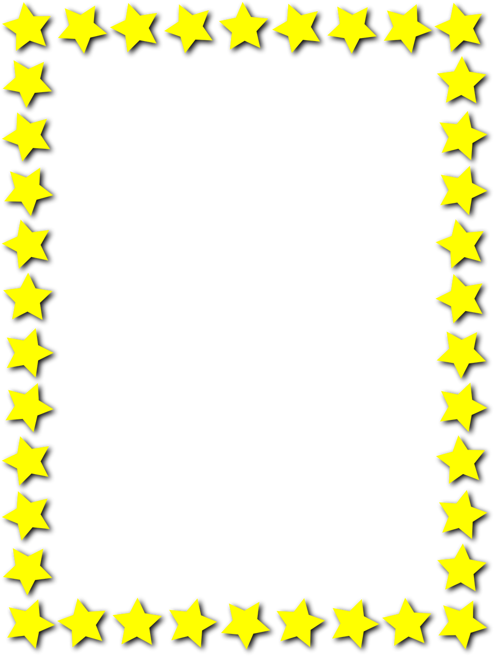 Star Frame Png File (yellow, black)