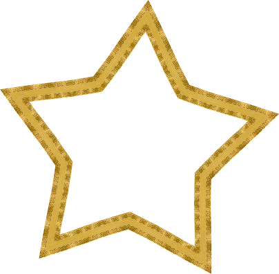 Star Frame Png Image (salmon, black)