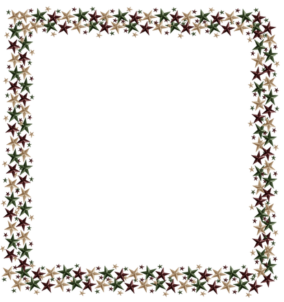 Star Frame Png Isolated Image (black)