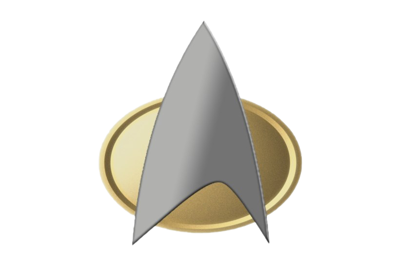 Star Trek Badge Png File (white, gray, silver)