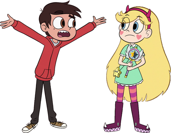 Star Vs The Forces Of Evil Png Isolated File (pink, black)