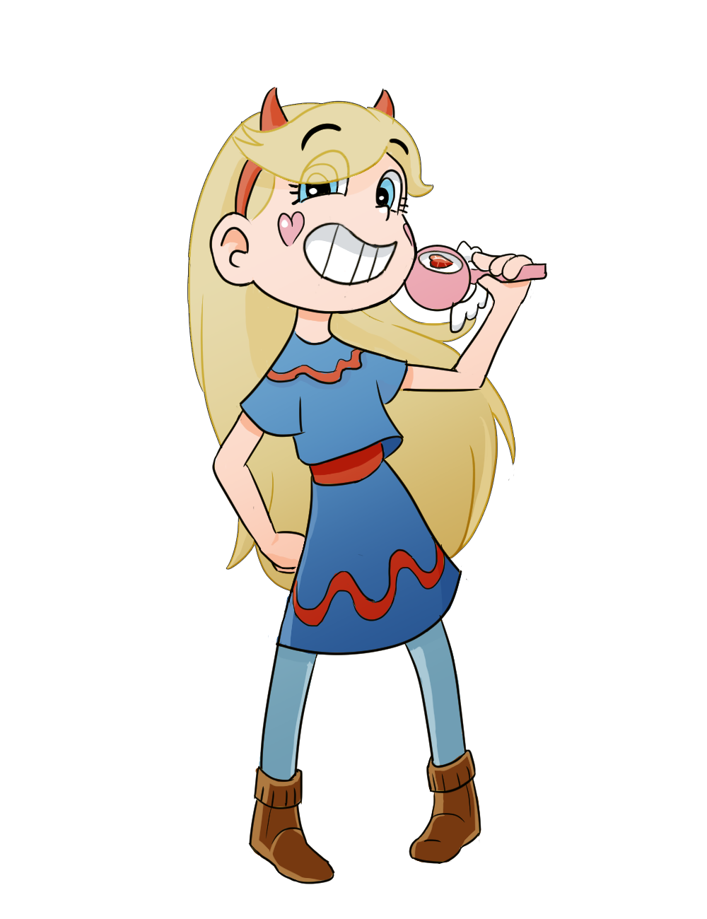 Star Vs The Forces Of Evil Png Isolated Hd (white, teal, pink, silver, beige)