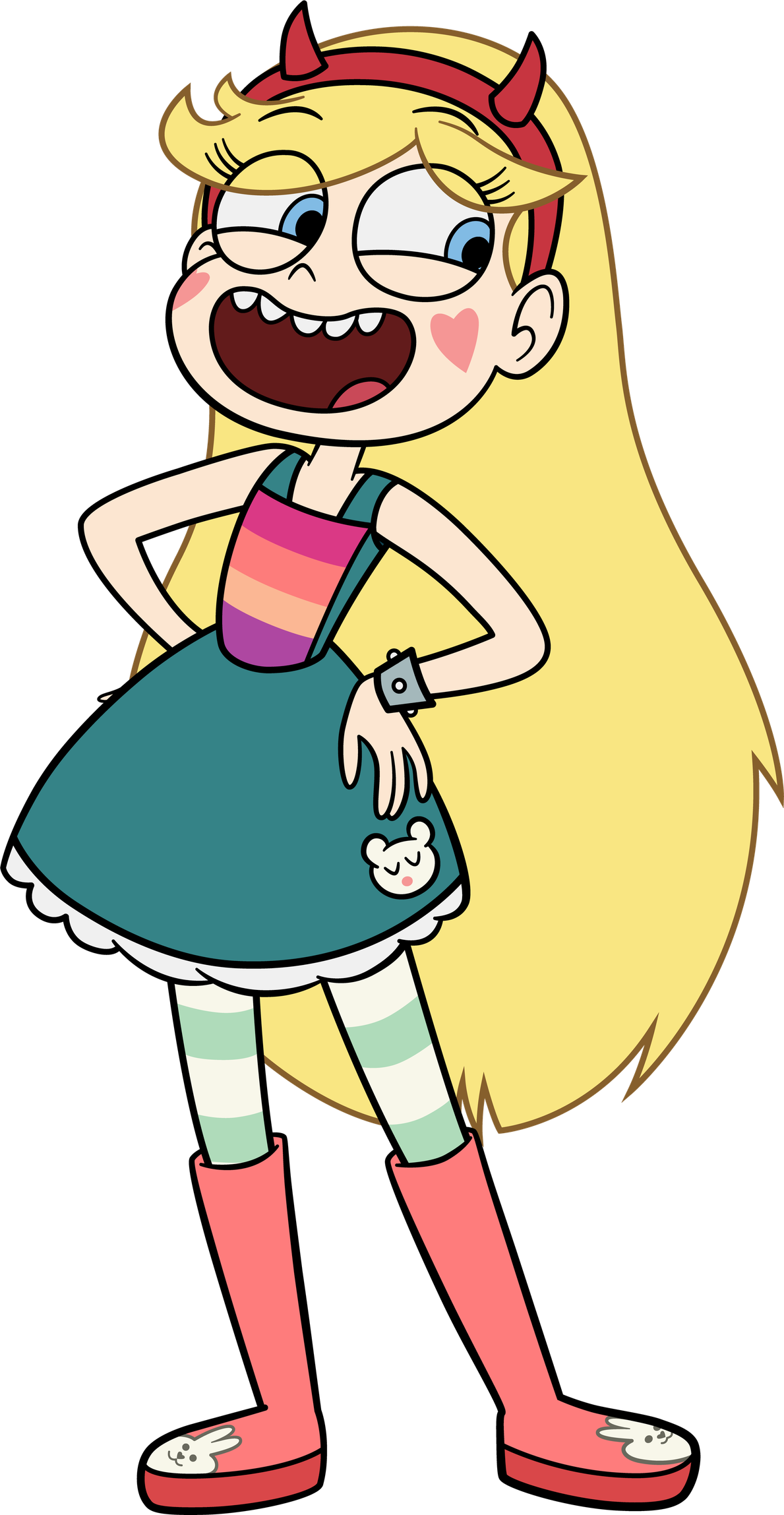 Star Vs The Forces Of Evil Png Transparent (pink, teal, salmon, black)