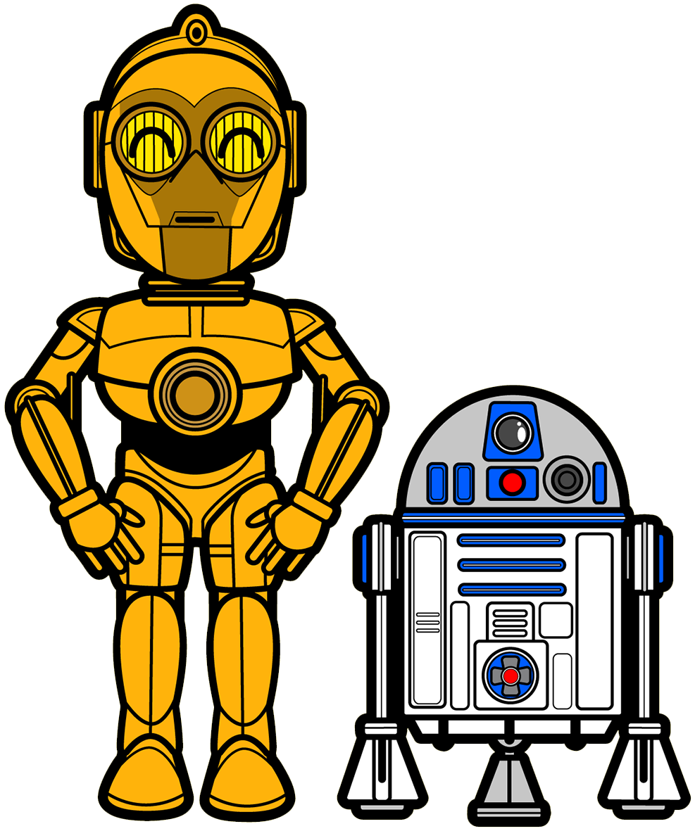 Star Wars C3Po Png Clipart (gold, pink, white, yellow, black)