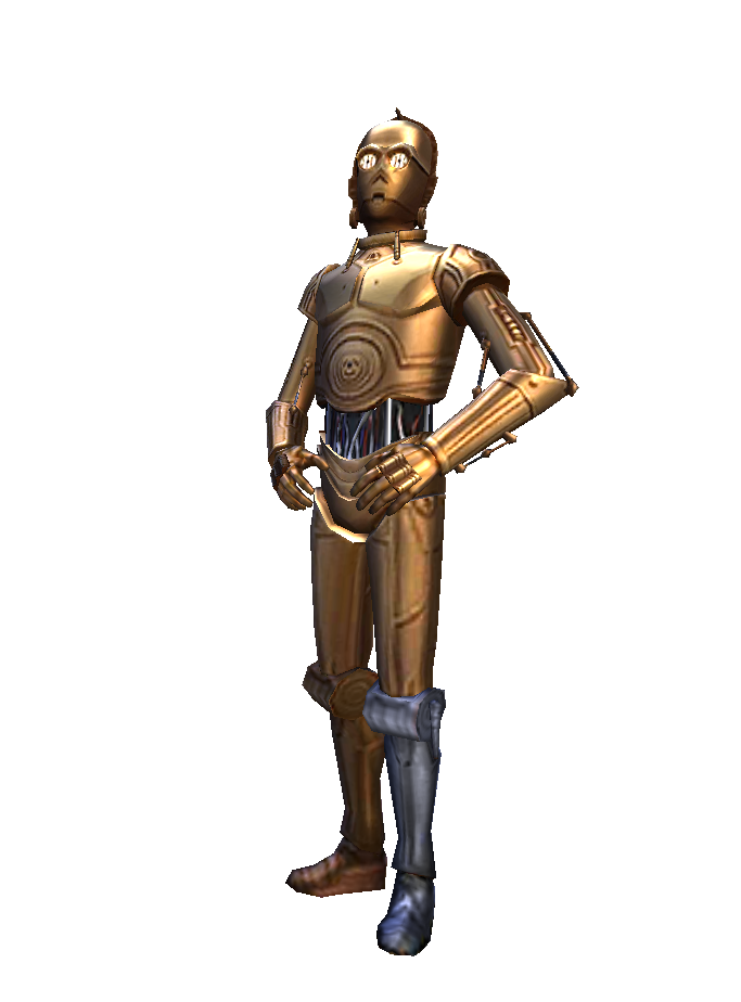 Star Wars C3Po Transparent Png (black)