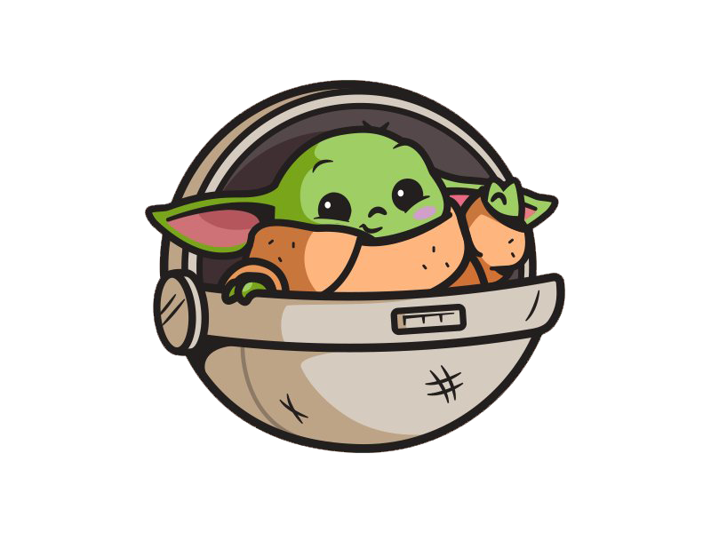 Star Wars Cute Baby Yoda Png Transparent Image (silver, white, gray, salmon)