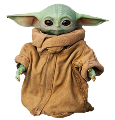 Star Wars Cute Baby Yoda Transparent Png (black, chocolate, salmon)