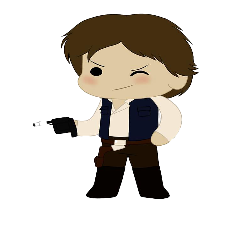 Star Wars Han Solo Transparent Png (black, white, silver, beige, maroon)