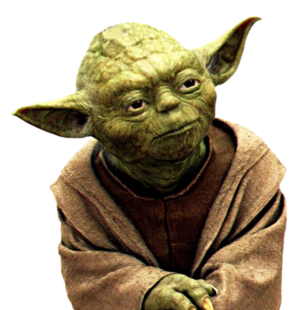 Star Wars Master Yoda Png File (black)