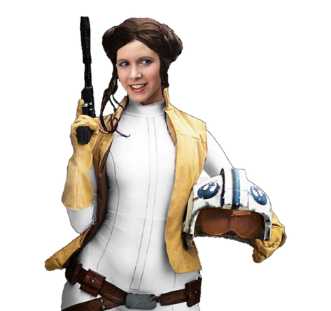 Star Wars Princess Leia Png File (white, lavender, black)