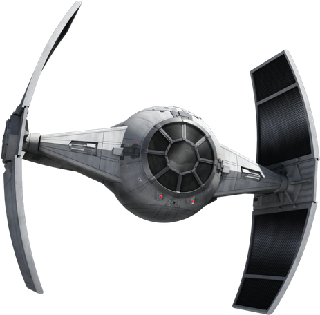 Star Wars Tie Fighter Transparent Isolated Background (black)