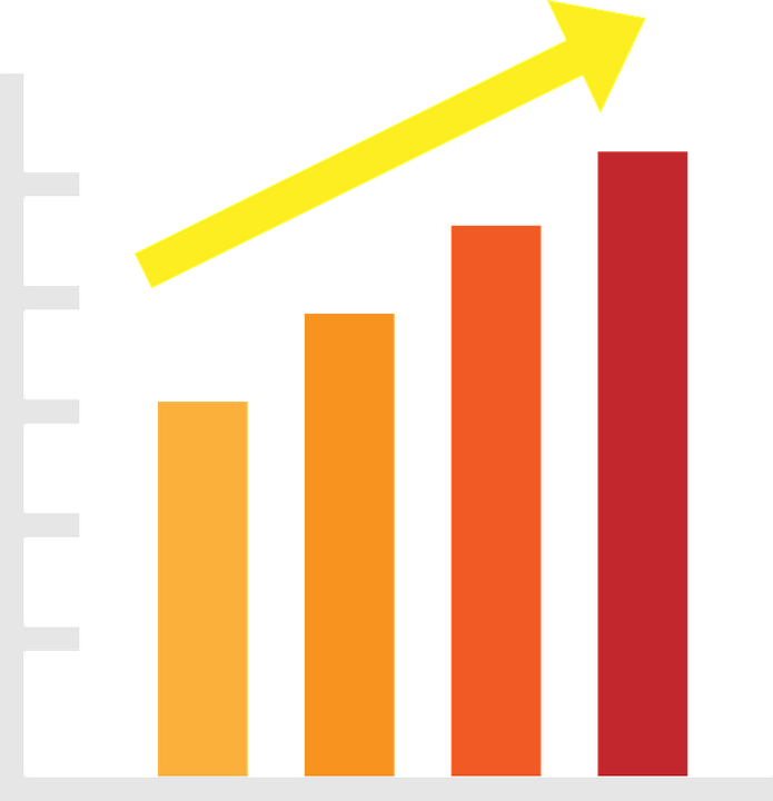 Statistics Vector No Background (chocolate, orange, yellow, black, lavender)