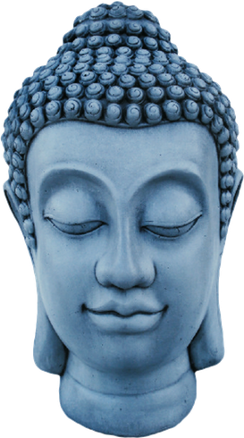 Statue Buddha Face Png File (black, gray, silver)