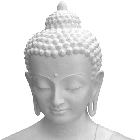 Statue Buddha Face Png Photos (black, silver)