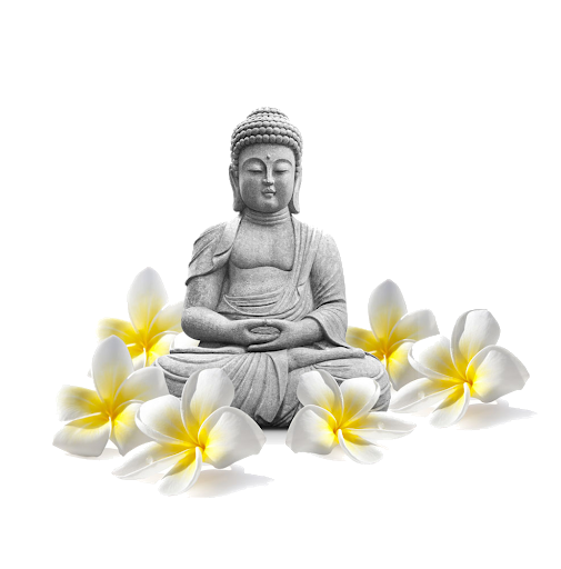 Statue Buddha Face Png Pic (black, silver)