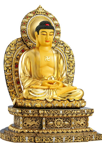 Statue Buddha Face Png Transparent Image (olive, black, gold)