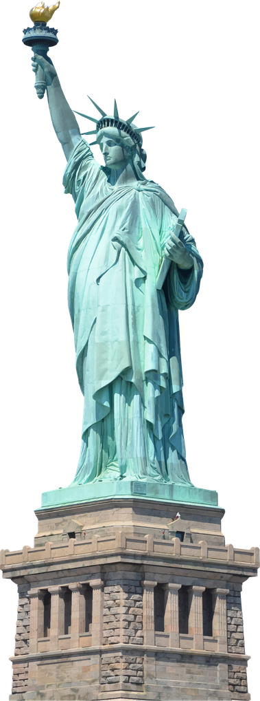 Statue Of Liberty Png File (black, gray, silver, mint)