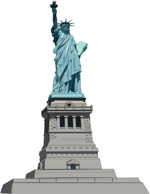 Statue Of Liberty Png Transparent Image (black, gray, silver)