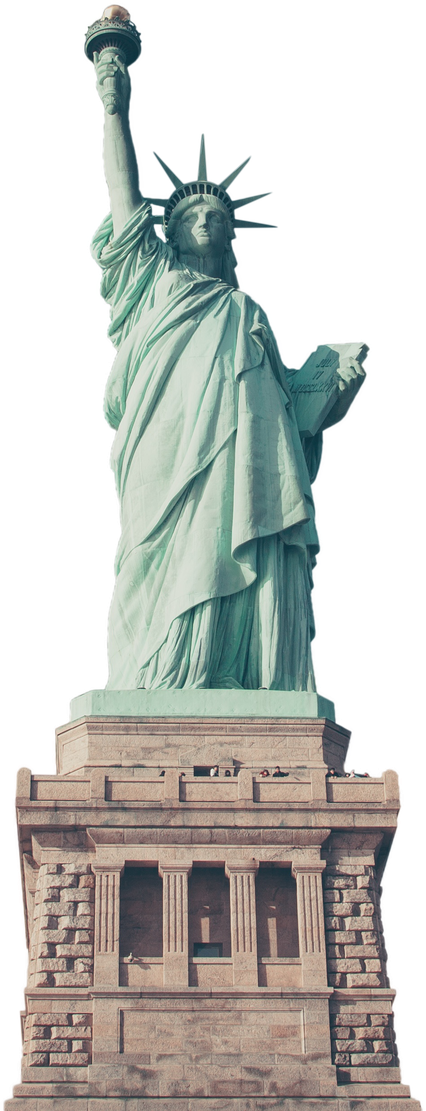 Statue Of Liberty Transparent Png (black, gray)