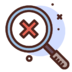 Status Magnify Negative Search Error Icon Free Transparent Png Icon Download (maroon, lavender, black, white)