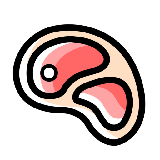 Steak Free Transparent Png Icon Download (pink, beige, salmon, black, white)