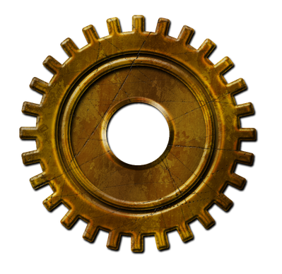 Steampunk Gear Png File (olive, black, maroon)