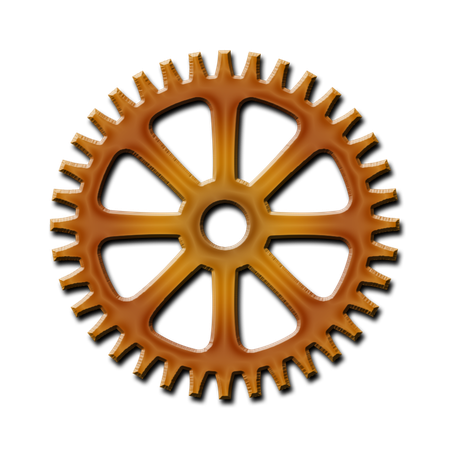 Steampunk Gear Png Hd (black, chocolate)