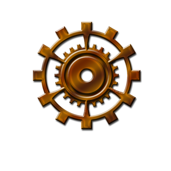 Steampunk Gear Png Image (maroon, black)